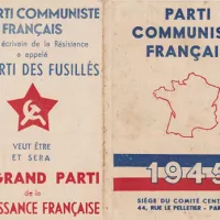 Carte du Parti communiste français pour l'année 1945 ©Wikimédia commons