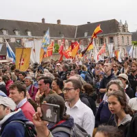 Arrivée des pèlerins à Chartres, le 06/06/2022 ©Frederic Petry / Hans Lucas