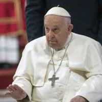 Italie, Rome, Vatican, 28/05/2023. Le pape François lors d'une messe de Pentecôte dans la basilique Saint-Pierre au Vatican. © Alessia Giuliani / Catholic Press Photo / Hans Lucas.