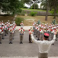 Répétition de la Musique de la Légion étrangère à Aubagne, en 2017. ©José Nicolas/Hans Lucas