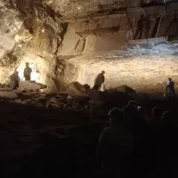 Intérieur de la Mine Bleue à Segré en Anjou Bleu © RCF Anjou