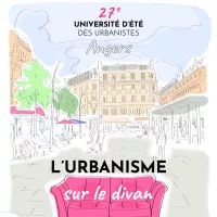 Affiche des 27ème université d’été des urbanistes à Angers.