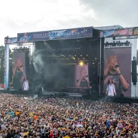 Selon une étude de The Shift Project réalisée en 2022 sur le festival des vieilles charrues, le bilan carbone des festivités approche les 50kg de Co2 émis par personne.  @ Audrey GUYON / Hans Lucas.