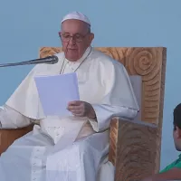 Cérémonie d'accueil du pape François aux JMJ de Lisbonne, le 03/08/2023 ©️Arlindo Homem /JMJ Lisboa 2023