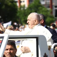 Arrivée du pape François pour la cérémonie d'accueil au parc Édouard-VII, à Lisbonne, le 03/0/2023 ©JMJ Lisboa 2023