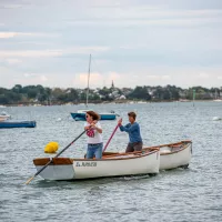 Compétition inter île de godille féminine, remportée par Bréhat l’année passée ©Les Insulaires 