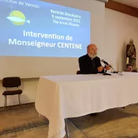 Mgr Centène lors de la rentrée du diocèse 2023 ©RCF