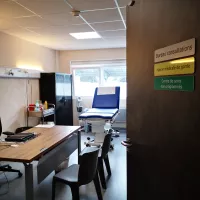 Le centre de soins non-programmés de Cholet s'est installé dans les locaux de la maison médicale de garde, sur le site de l'hôpital. © Arnaud Frappier