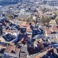 La Ville de Rumilly, vue du ciel. 