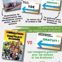 Visuel créé par EELV Nice pour faire financer la gratuité des transports pour les enfants et étudiants niçois