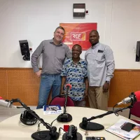 Jean-Marie Paluku et Constant Kamaté avec Cédric Combet ® RCF Maguelone Hérault