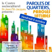 Paroles de quartiers, paroles intimes, ce vendredi 6 octobre à Châteauroux. © Facebook officiel.