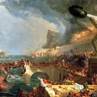 Thomas Cole, Le Destin des empires. La Destruction, 1836, huile sur toile. New York, collection de la New York Historical Society