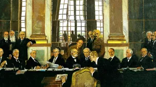 Wikimédia Commons - Signature du traité, vue par le peintre William Orpen