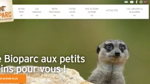 Capture d'écran - site internet Bioparc