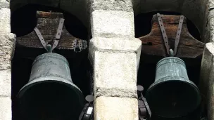 Annie Braunstein, les cloches dans la nef de la cathédrale de Rouen, avril 2016