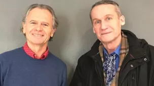 Thierry Lyonnet (gauche) et Andreï Makine (droite)