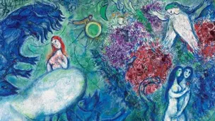 Marc Chagall (1887 - 1985)  Le Paradis (détail), 1961 - Huile sur toile. H. 198 ; l. 288 cm - Nice, musée national Marc Chagall 