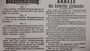 Arrêté des autorités allemandes