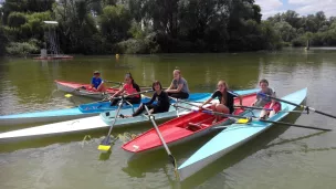 Aviron Club de Bourges - En raison du contexte sanitaire, seul les bateaux individuels sont utilisés.