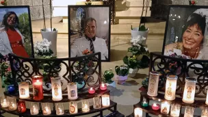 RCF - Dans la basilique Notre-Dame de l'Assomption à Nice, les portraits de Vincent, Nadine et Simone, assassinés le 29 octobre 2020