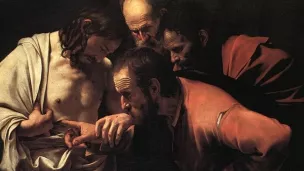 Wikimedia Commons -   L'Incrédulité de saint Thomas, par Le Caravage (1602).