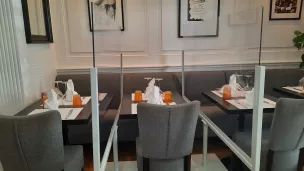 Plexiglas, mesure de la qualité de l'air... ce restaurant niçois a tout prévu pour la réouverture ce mercredi 9 juin. - Photo: S. C-G