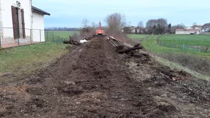 2021 - RCF Jura - Le chantier de la Voie Grévy doit durer jusqu'à octobre 2021. Ici route de Choisey à Villette-lès-Dole