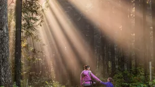 Maman et sa fille en forêt ©Photo by James Wheeler on Unsplash