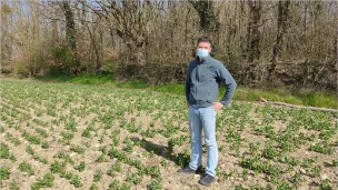 2021 RCF Anjou - A Louresse-Rochemenier, David Métivier vient de semer son premier champ de féverole.