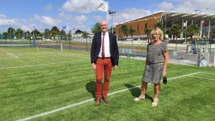 Marc Fleuret, président du Département de l'Indre et Florence Petitpez, vice-présidente du Département de l'Indre en charge des sports © RCF - Hugo Sastre.