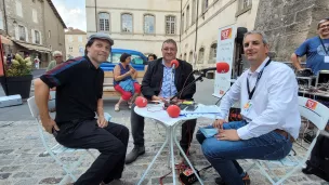  Roberto Forés Veses, chef d'orchestre de l'Orchestre national d'Auvergne et Xavier Omerin