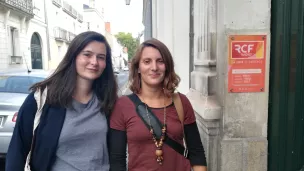 Coraline Sauvage et Cécilia Gutel-Monteil de la Ligue de l'Enseignement. /photo: Laurène Rocheteau