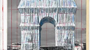 Un des croquis de préparation du duo formé par Christo et Jeanne-Claude