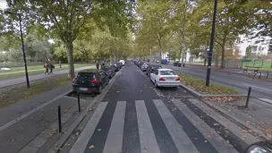 La contre-allée du quai de Queyries sera réservée aux vélos et trottinettes, photo Google.