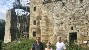 Eric Trolez, Françoise Fossé et Jean-Yves Bizouarn, des Amis de Coëtcandec