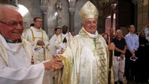 Mgr Aveline à la cathédrale de Marseille. Photo Robert Poulain