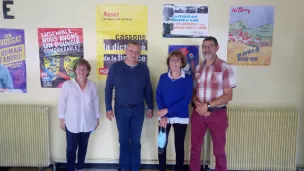 Jean Pierre Planson (à droite de la photo) est le secrétaire de la section de Bourges du PCF © RCF - Guillaume Martin-Deguéret 