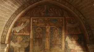 La fresque de la crucifixion Cloitre de la cathédrale