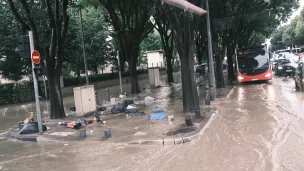 Le 4 octobre, l'Huveaune a débordé sur le boulevard Michelet. DR