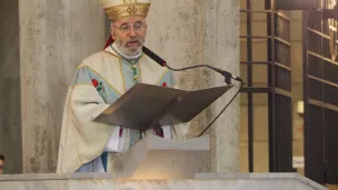 Mgr Centène pendant son homélie du 10 octobre 2021 ©RCF Sud Bretagne