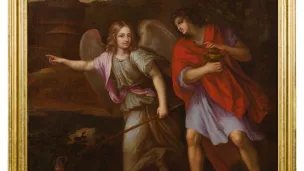 Tobie et l'Ange, attribué à Jean II Decherche © Exposition Trésors d'Art Sacré - Abbaye Royale de l'Epau