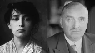 Paul Claudel en 1927 ; Camille Claudel à 20 ans ©Wikimédia commons