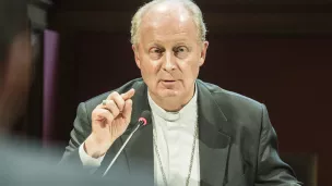 12 février 2019 : Mgr Luc CREPY, évêque du Puy-en-Velay, pdt de la cellule permanente de lutte contre la pédophilie (CPLP) ©Corinne SIMON/CIRIC