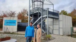 Guillaume Bernier, avec Marie Pineau, une pratiquante. ©RCF 