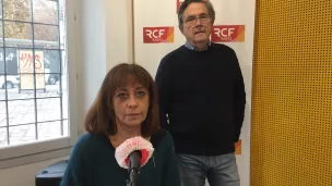 Marielle Picq et Henri Oberdorff dans les studios de RCF Isère