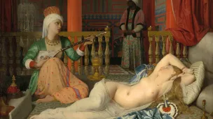 Ingres, L'Odalisque à l'esclave, 1839, huile sur toile, 72 x 100 cm, Fogg Art Museum.