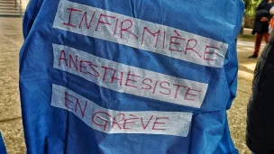 Infirmière anesthésiste de Nice en grève 