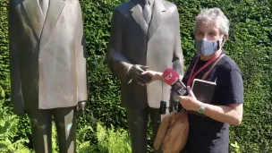 Statues du Général de Gaulle et de Konrad Adenauer