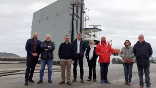 Les responsables de plusieurs entreprises travaillant sur le port du Légué ont tenu une conférence de presse, le 10 novembre 2021